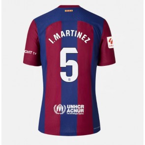 Barcelona Inigo Martinez #5 Hjemmebanetrøje Dame 2023-24 Kort ærmer
